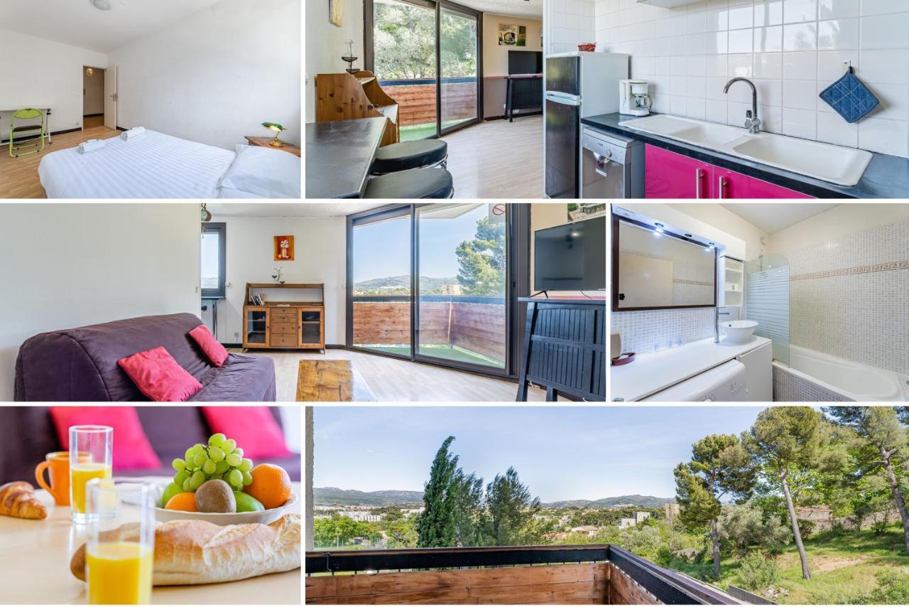 Park & Suites -Wifi-Netflix-Vue Marseilles Exterior foto